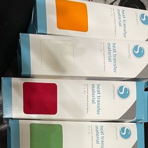 Silhouette heat transfer material 9” x 36” (9 packs) Flocked material colors